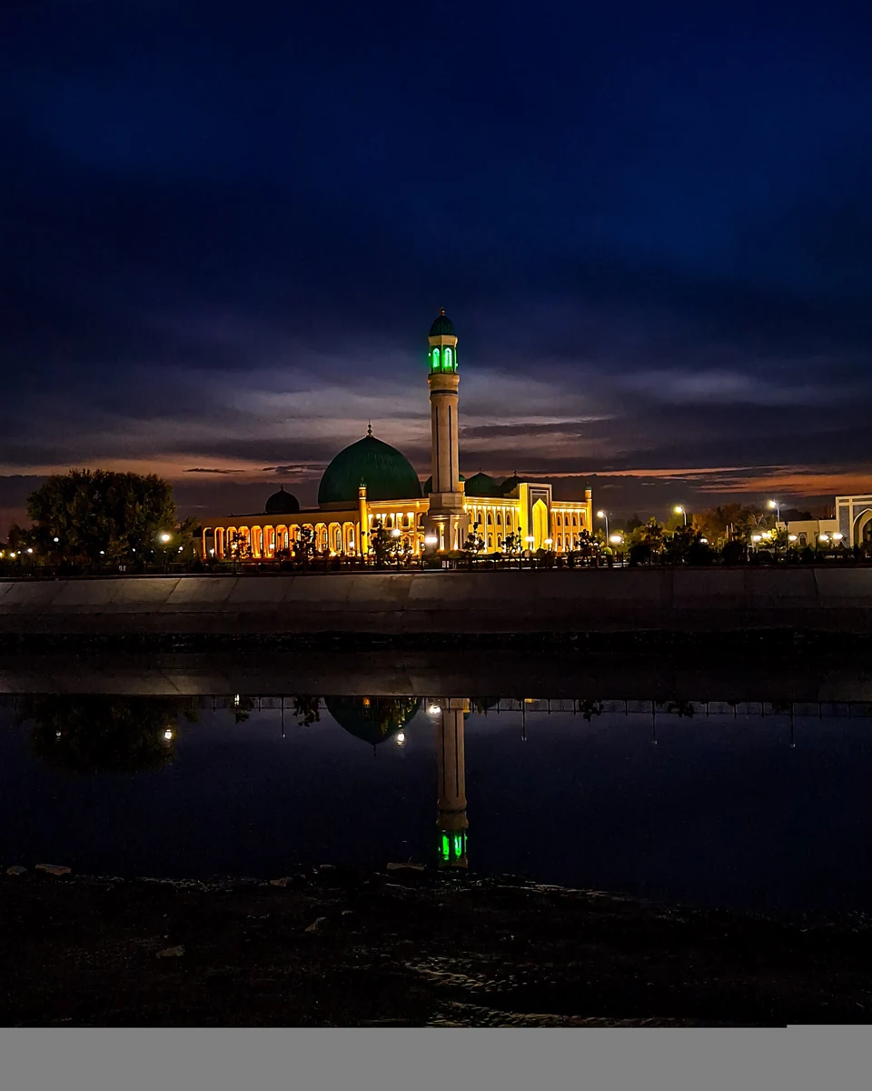Imam Ishan Mohammed Mosque at sunset